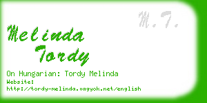 melinda tordy business card